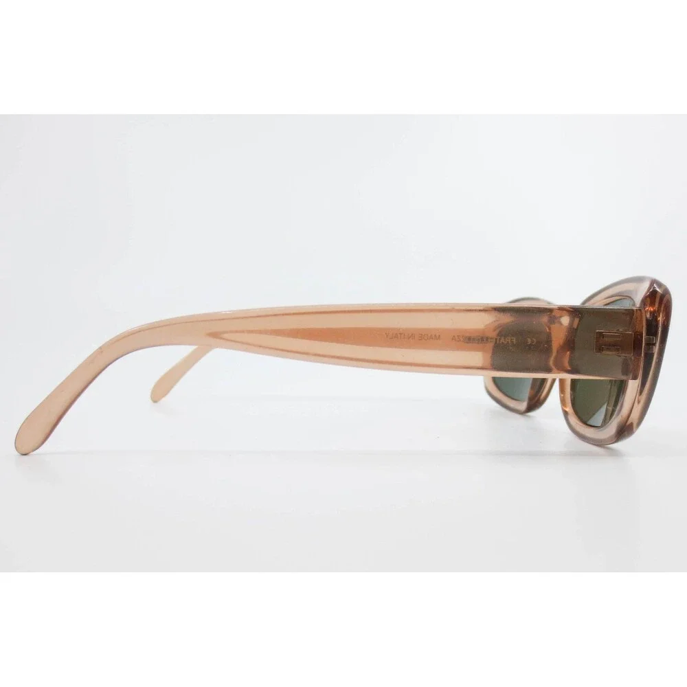 Fratelli Lozza 1041 Sunglasses Peach Amber Rectangle Made in Italy Vintage 09F